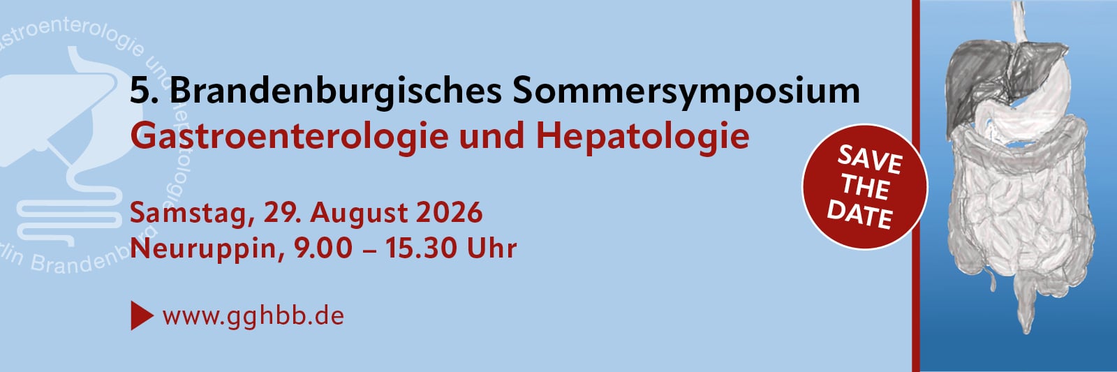 5. Brandenburgische Sommersymposium Gastroenterologie und Hepatologie, 29. August 2026 ©COCS GmbH