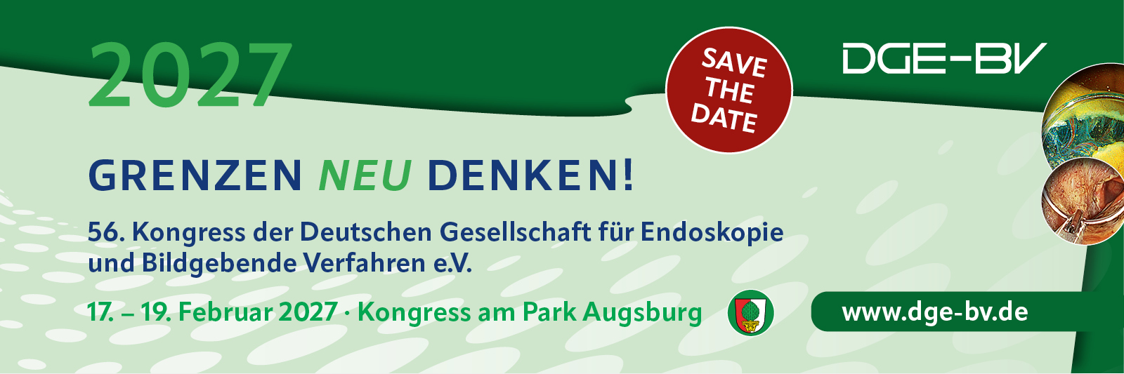 56. Kongress der Deutschen Gesellschaft für Endoskopie und Bildgebende Verfahren e.V., 17. – 19. Februar 2027, Kongress am Park Augsburg | ©COCS GmbH
